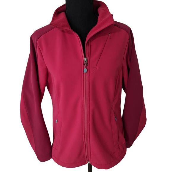 L.L.Bean Women’s Softshell Fleece Jacket Pink Magenta Medium M Full Zip Pockets - Picture 4 of 10